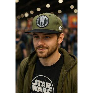 Star Wars Jedi Order Hat Green Black Baseball Cap Adjustable Lucasfilm cosplay